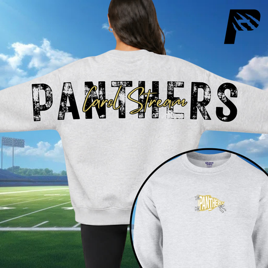 Carol Stream Panthers Full Span Back Crewneck