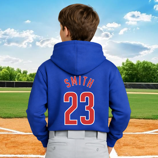 Custom Cubs Team Hooded Sweatshirt