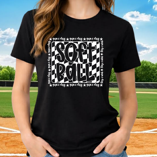 Softball Check White