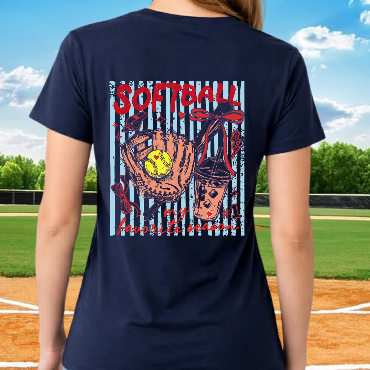 Softball Is My Favorite Season Blue