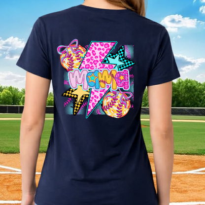 Softball Mama BACK Custom Front