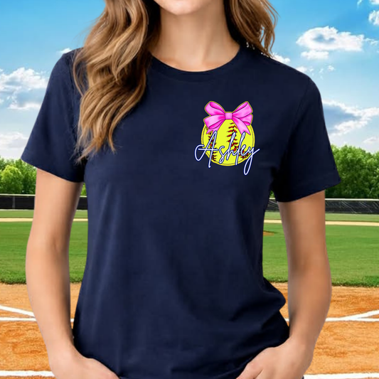 Softball Art BACK Custom Front