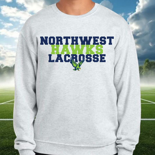 NW Hawks LAX Crewneck