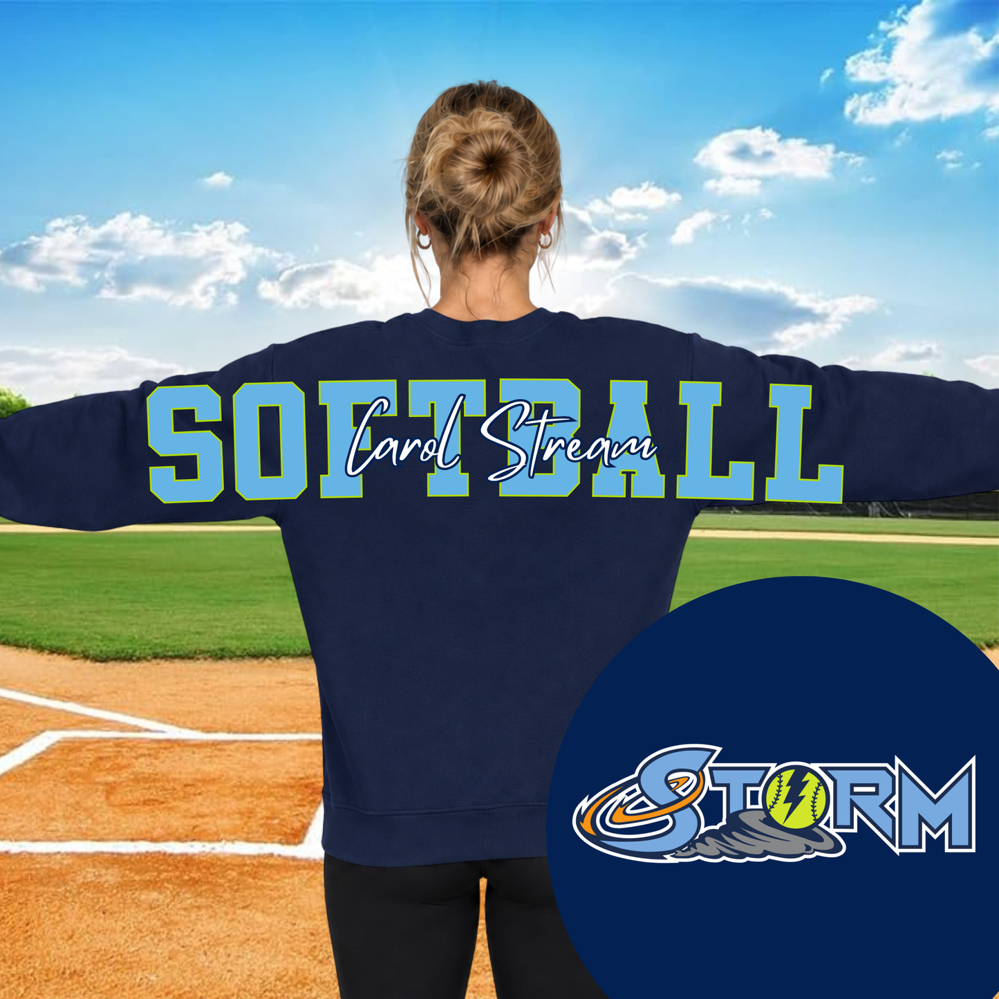 Full Span Solid Storm Crewneck
