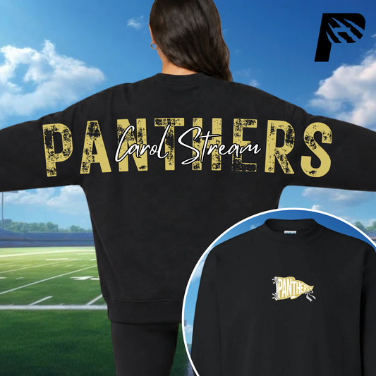 Carol Stream Panthers Full Span Back Crewneck