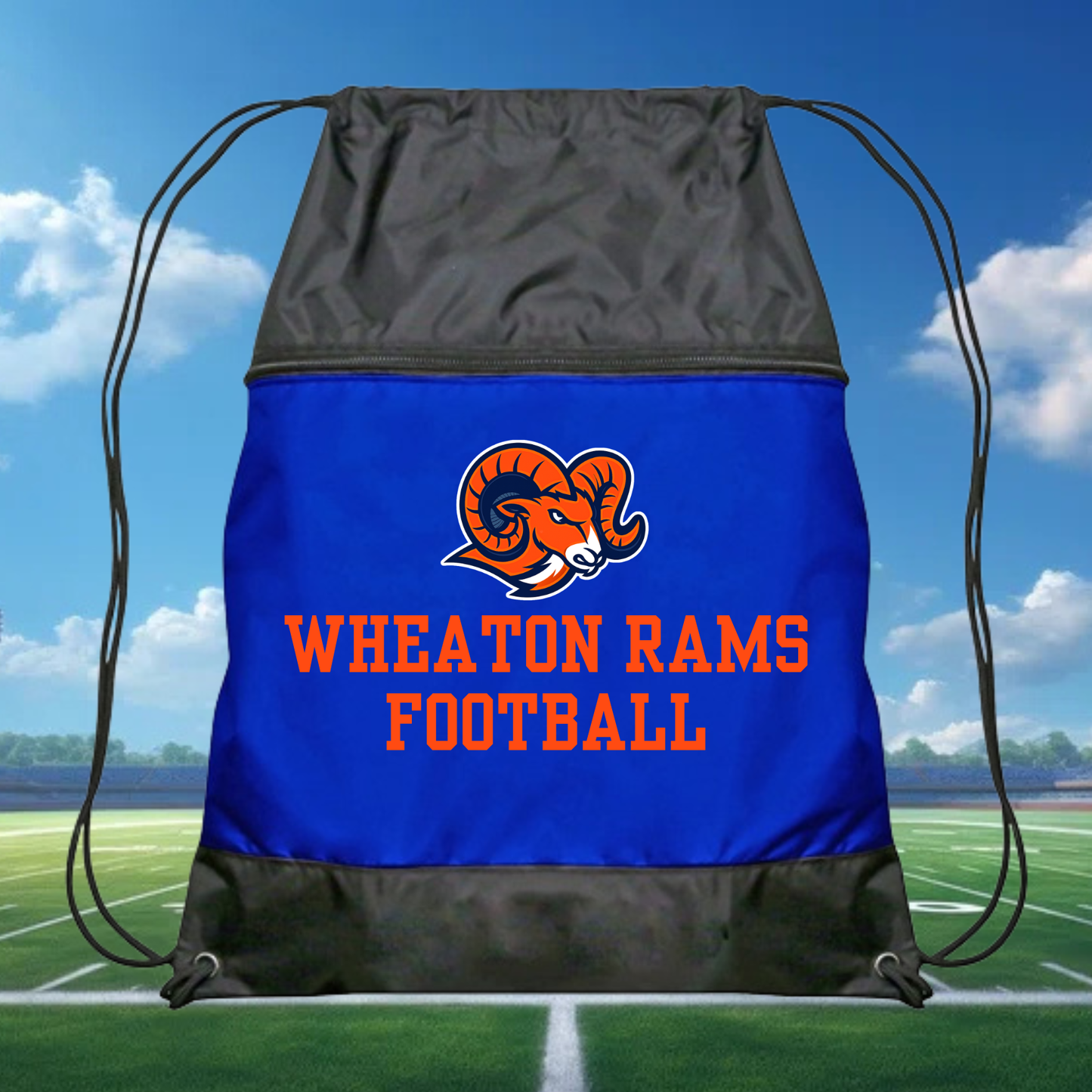 Wheaton Rams Drawstring Bag