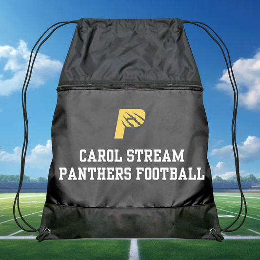 Carol Stream Panthers Football Drawstring Bag