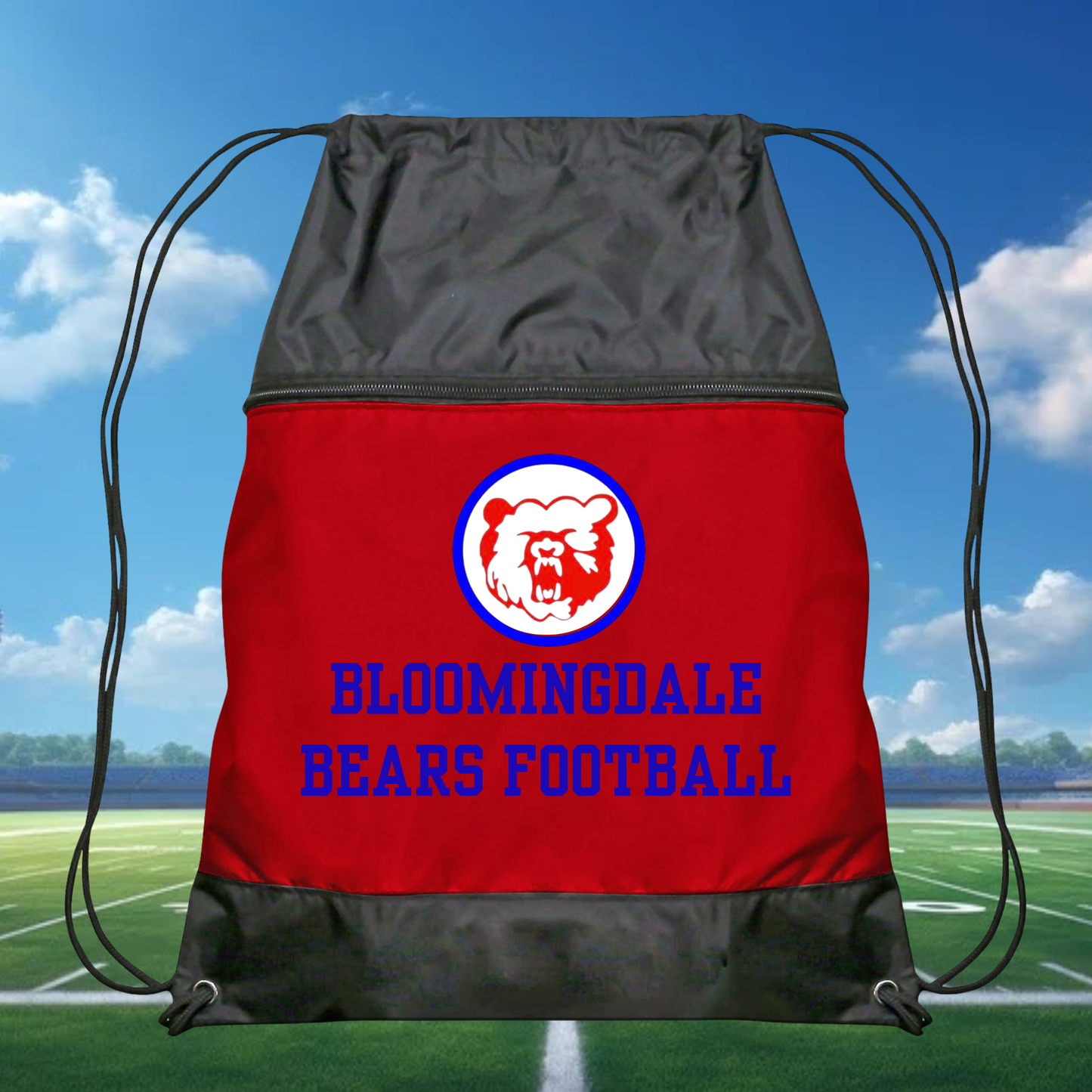 Bloomingdale Bears Football Drawstring Bag