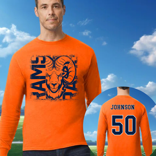 Stacked Rams on Orange