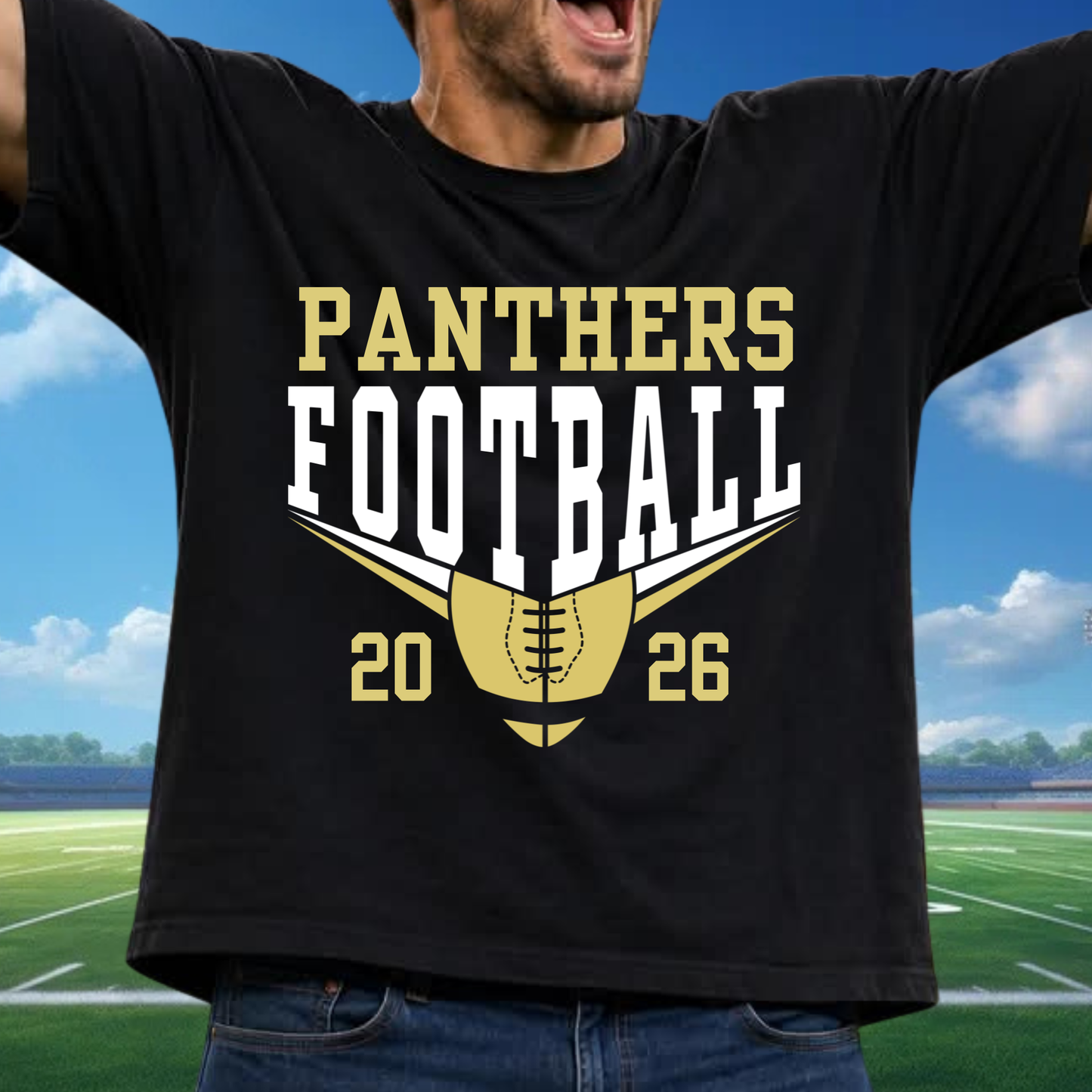 Panthers Football Gold & White