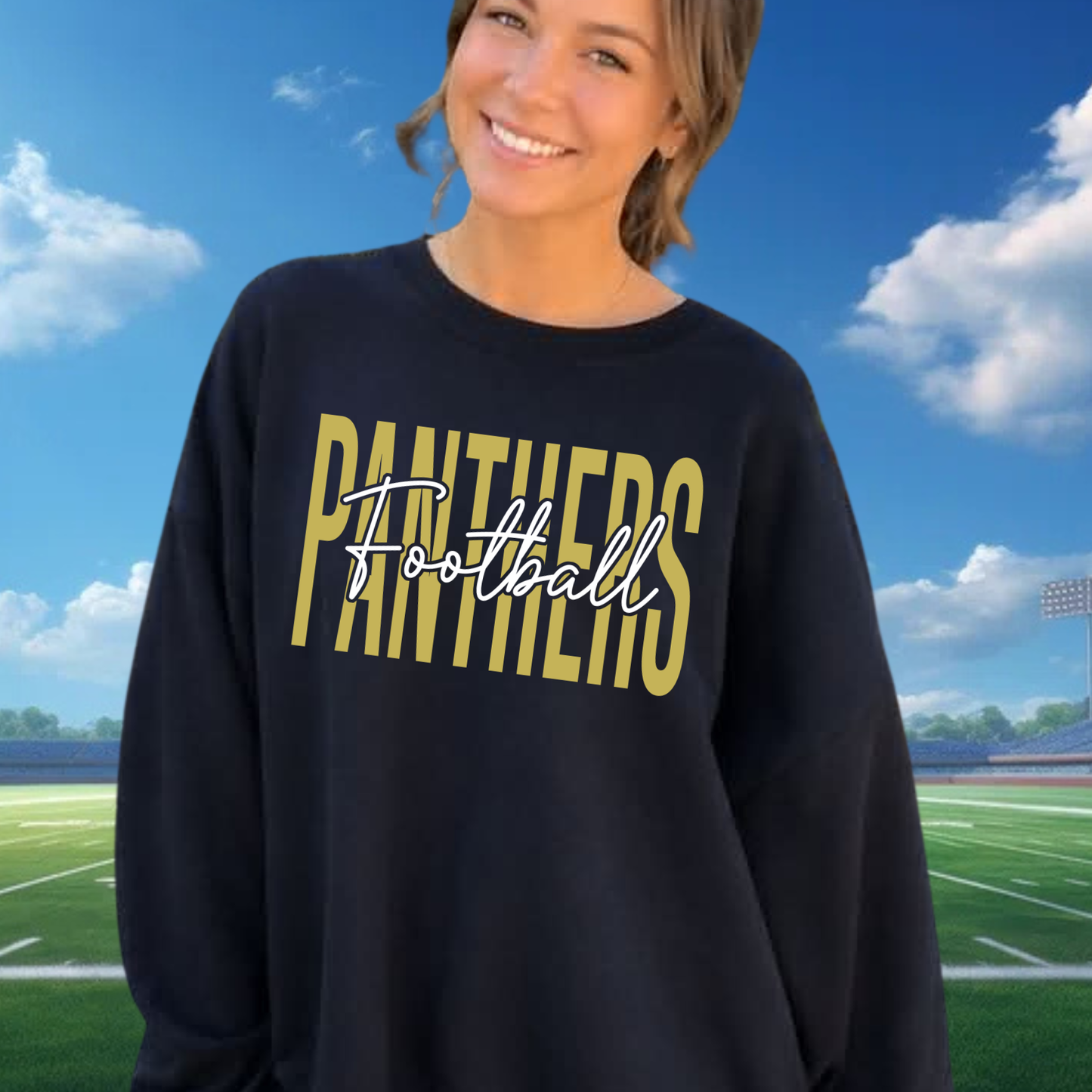 Block & Cursive Panthers Football