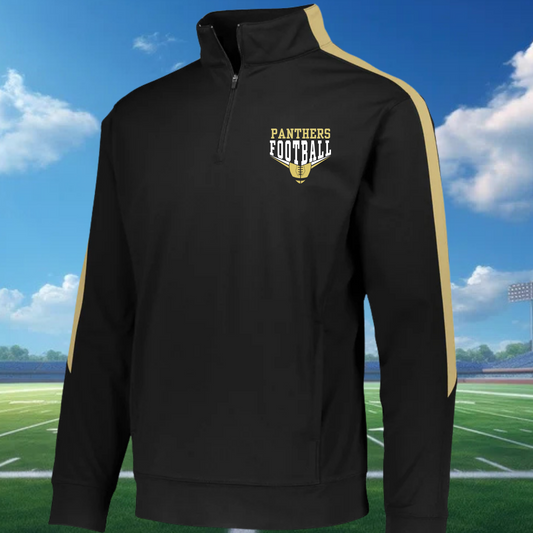 Black & Vegas Gold Medalist Quarter Zip Panthers Football