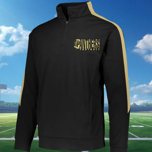 Black & Vegas Gold Medalist Quarter Zip Panthers Gold