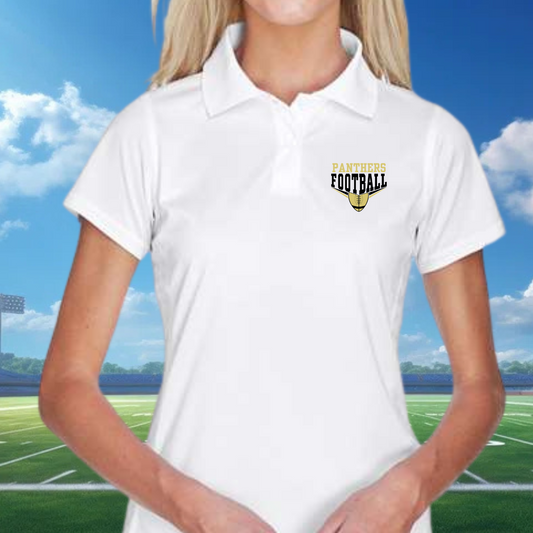 Women's Panthers Football Gold/White Polo