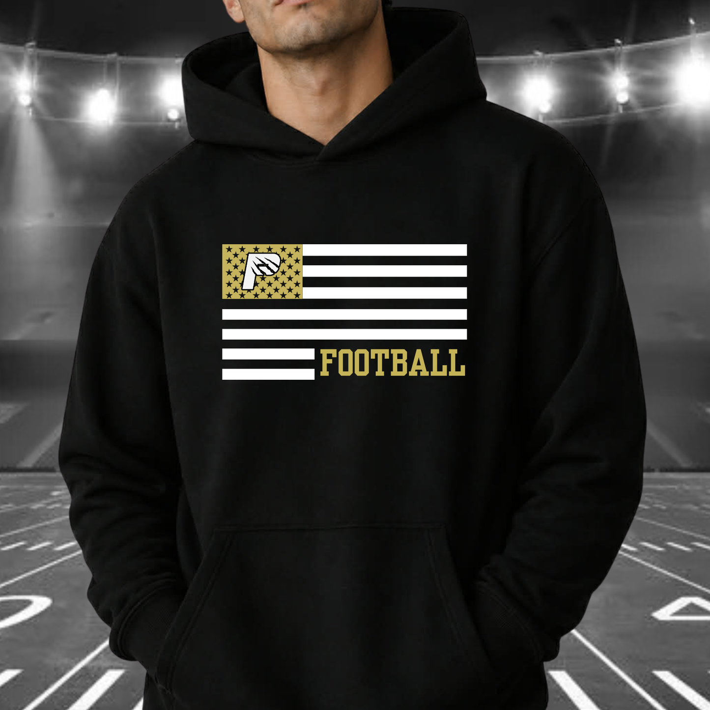 American Flag Panther Football