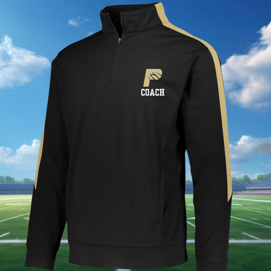 Black & Vegas Gold Medalist Quarter Zip P Coach