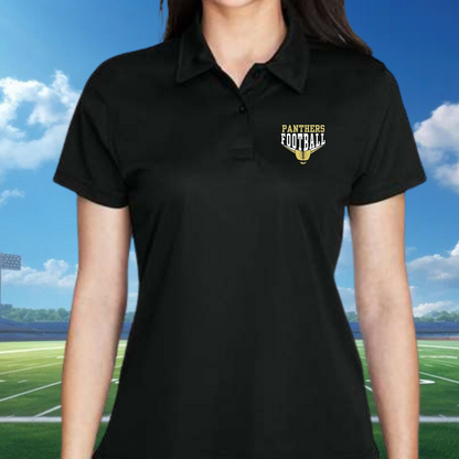 Women's Panthers Football Gold/White Polo