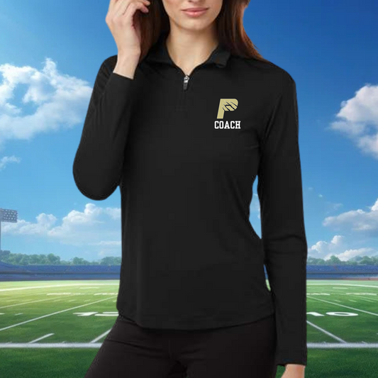 Women's Black Quarter Zip P Coach