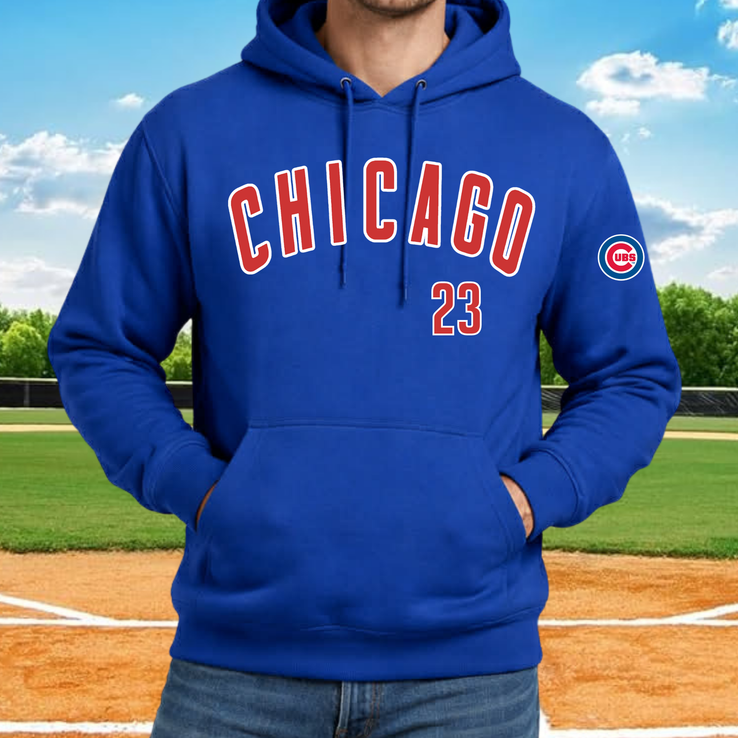 Custom Cubs Team Hooded Sweatshirt