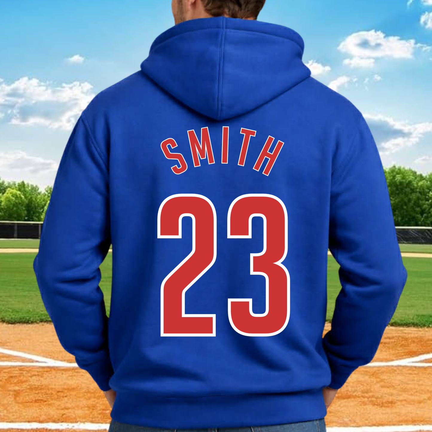 Custom Cubs Team Hooded Sweatshirt