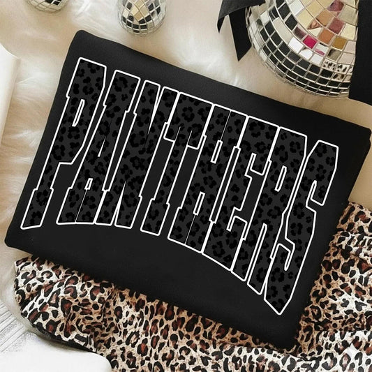 Panthers Cheetah Print Black on Black